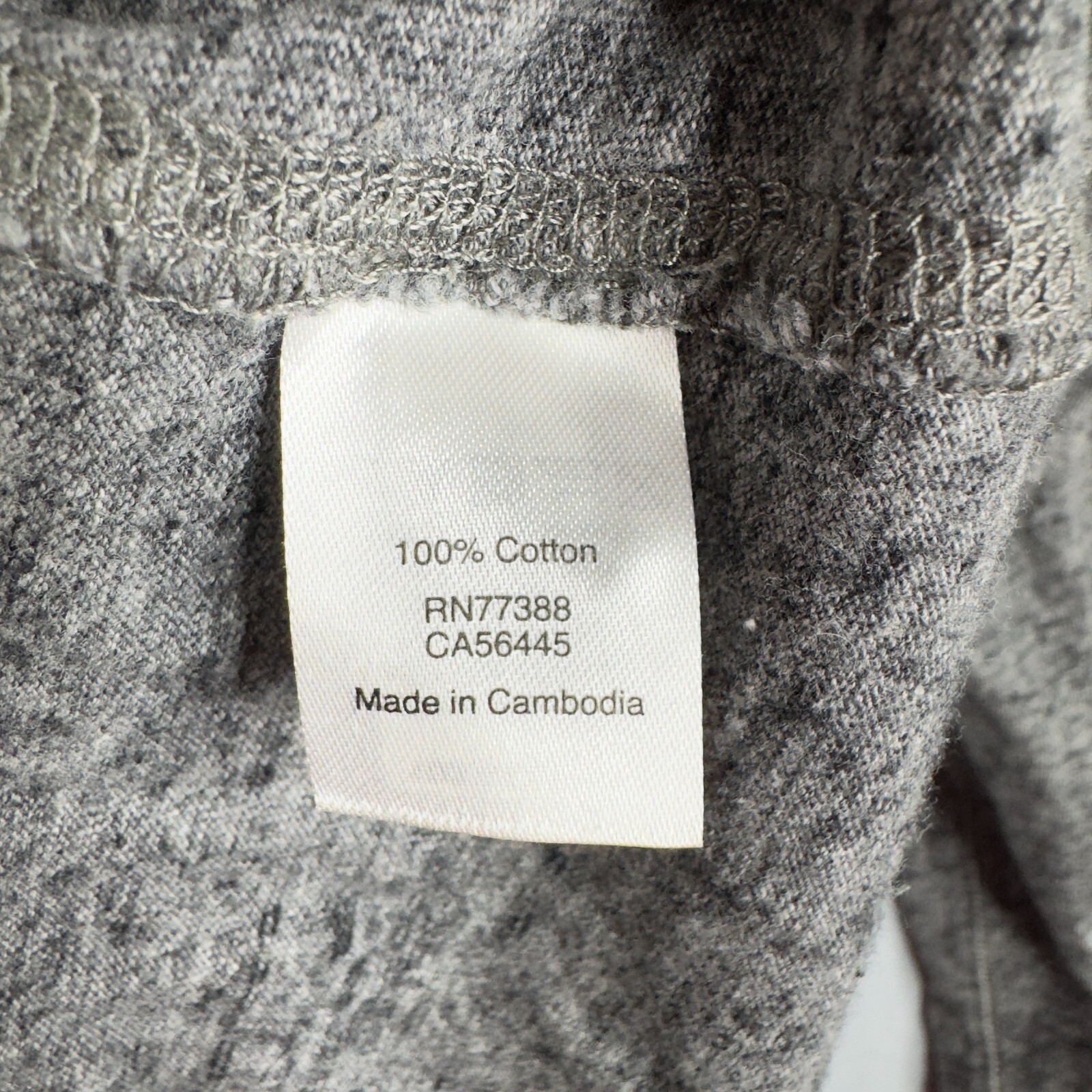 Mercantile J.Crew Men's Y-Neck Pullover Tee Shirt Gray Henley XL 100% cotton gallery