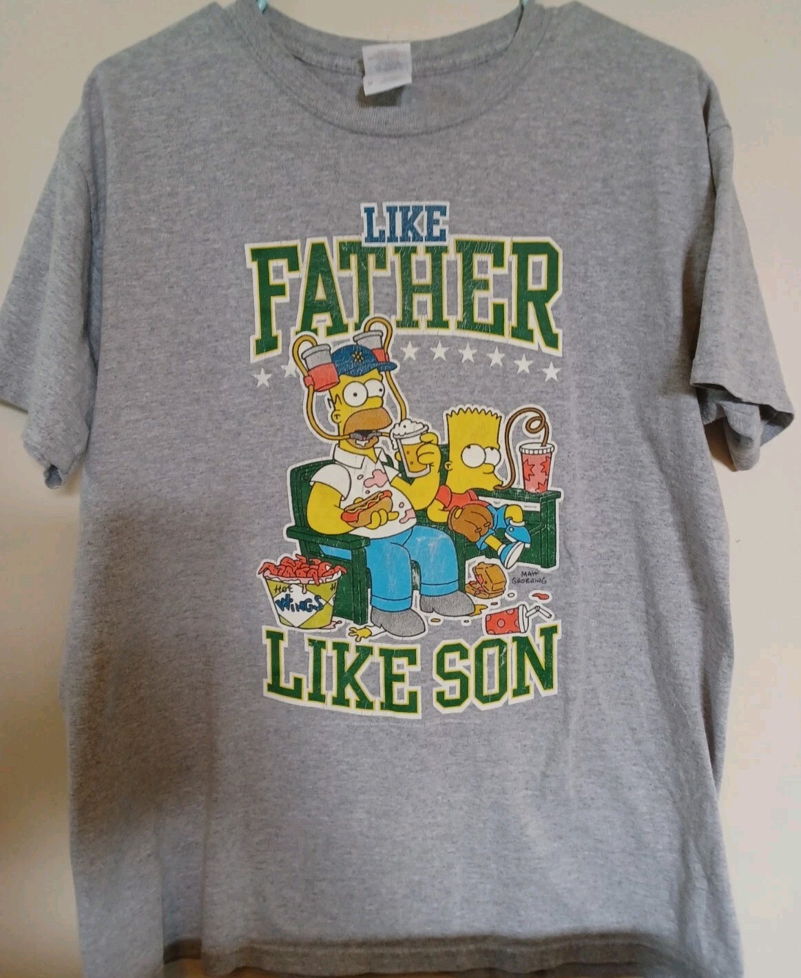Vtg 90s The Simpsons “Like Father Like Son” T-Shirt Men’s Medium Bart Homer