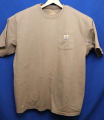 Carhartt Men’s Normal Fit Heavyweight Short-Sleeve Pocket T-Shirt Tan Khaki