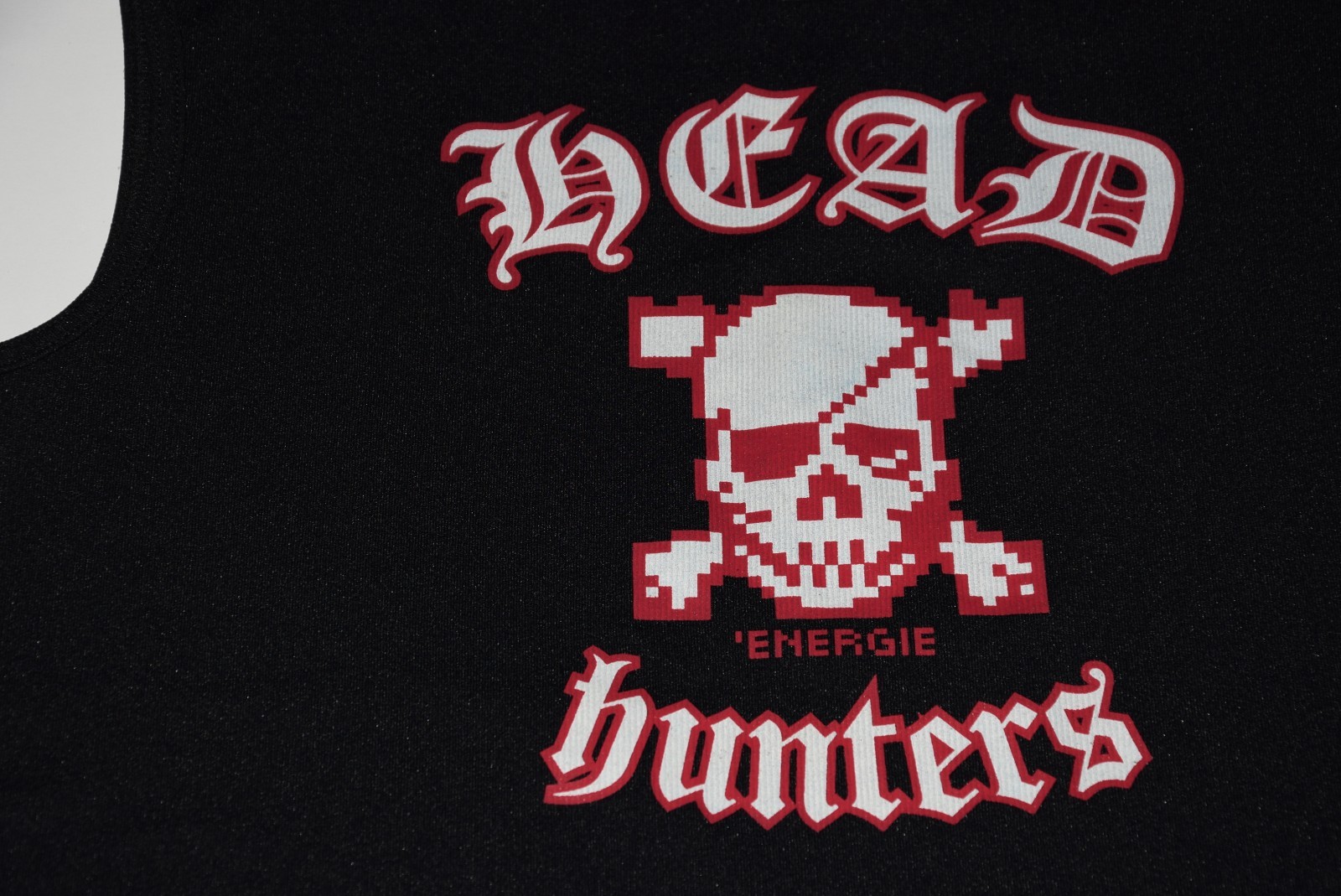 VTG 90s ENERGIE HEAD HUNTERS SKULL SLEEVELESS T-SHIRT TANK TEE M/Slim ITALY Y2K gallery