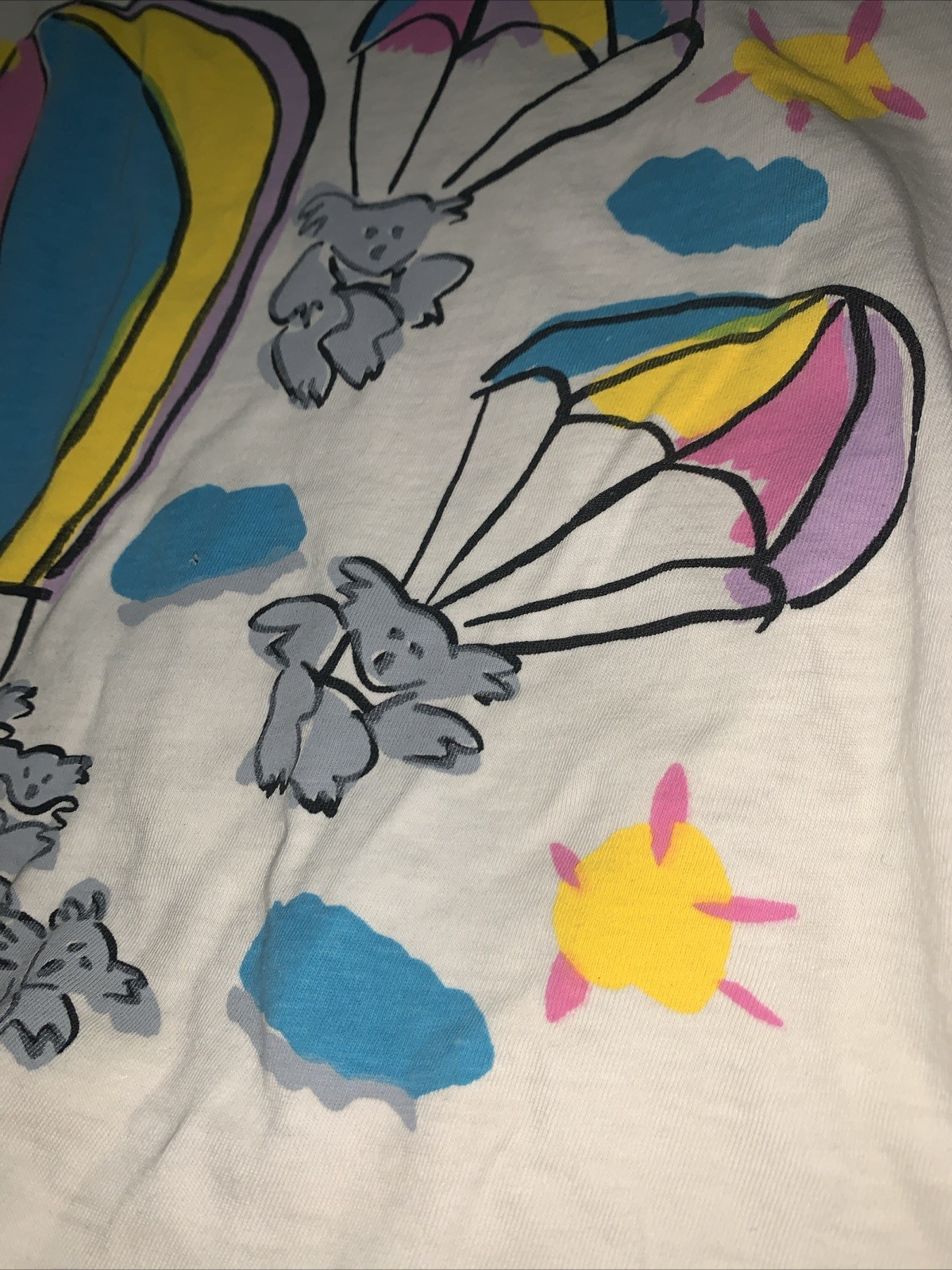 Vintage 80’s Floating Around Australia T Shirt Hot Air balloon Koala Bear gallery