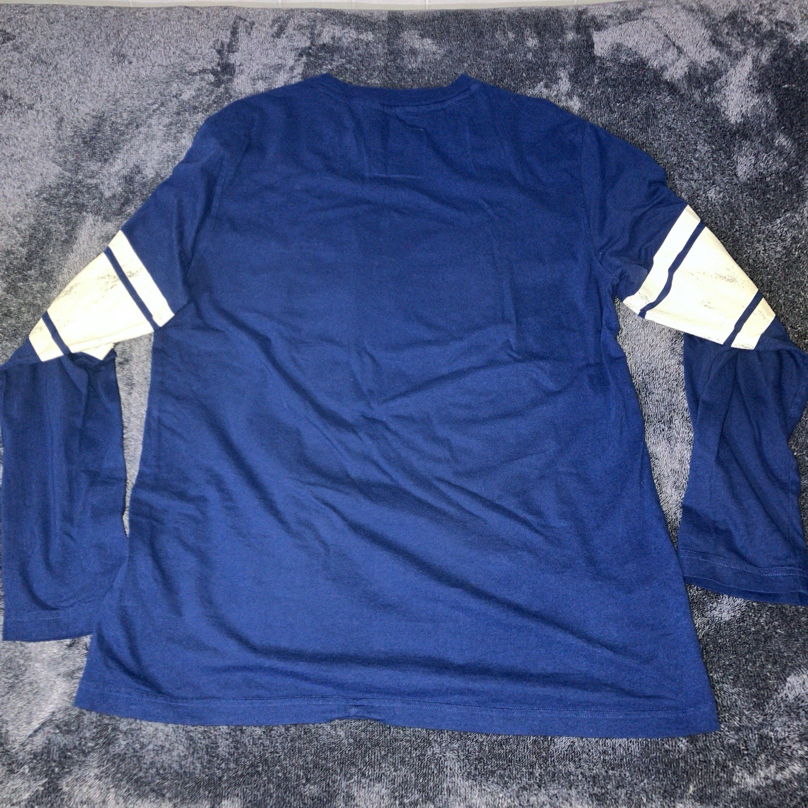 Vintage CCM Hockey Hall Of Fame Embroidered Longsleeve Shirt Mens Large Blue gallery