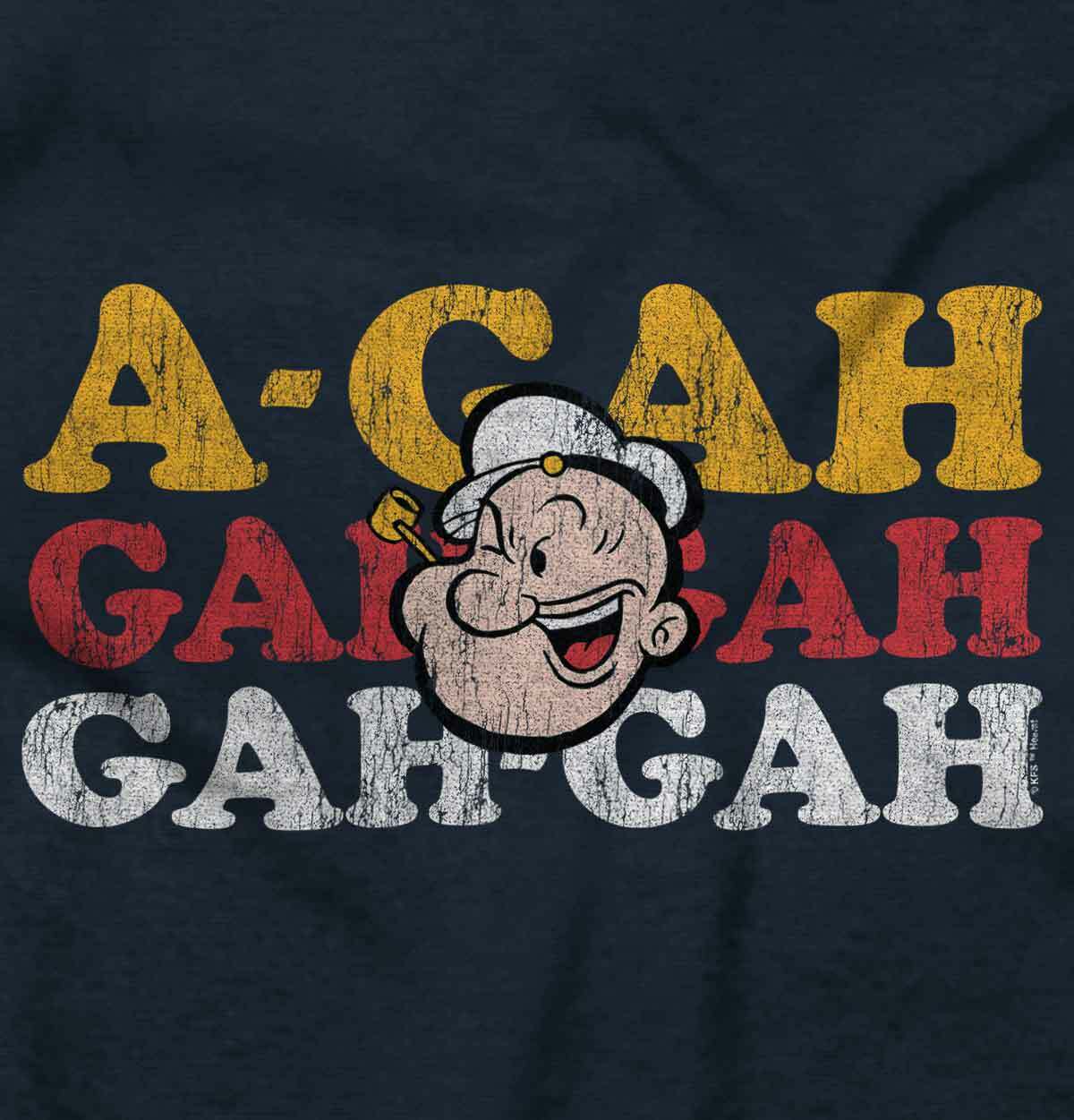 Funny Vintage Popeye Cartoon Sailor Attitude Womens or Mens Crewneck T Shirt Tee gallery