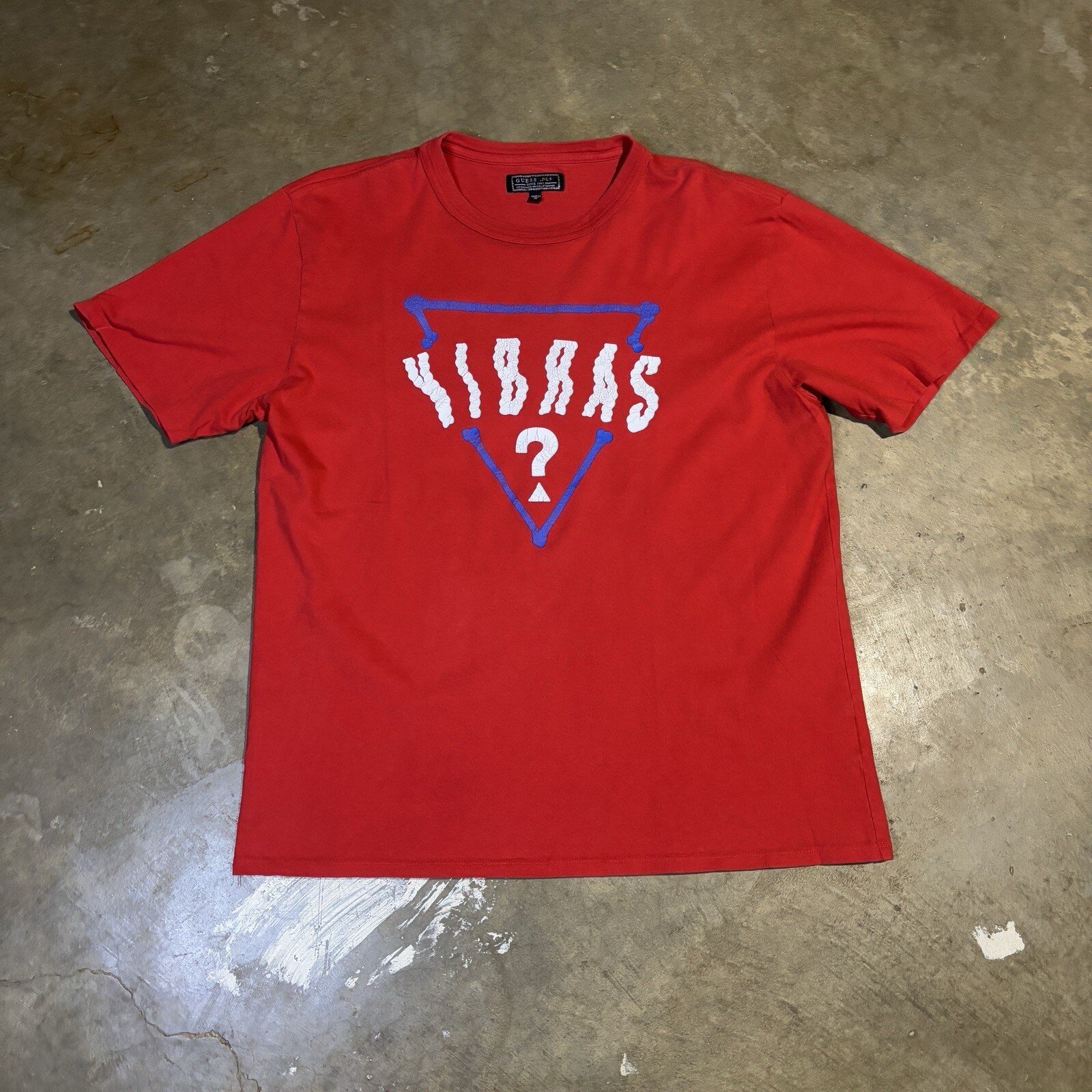 J Balvin X Guess Vibras Graphic T Shirt Men's Medium Red ? gallery