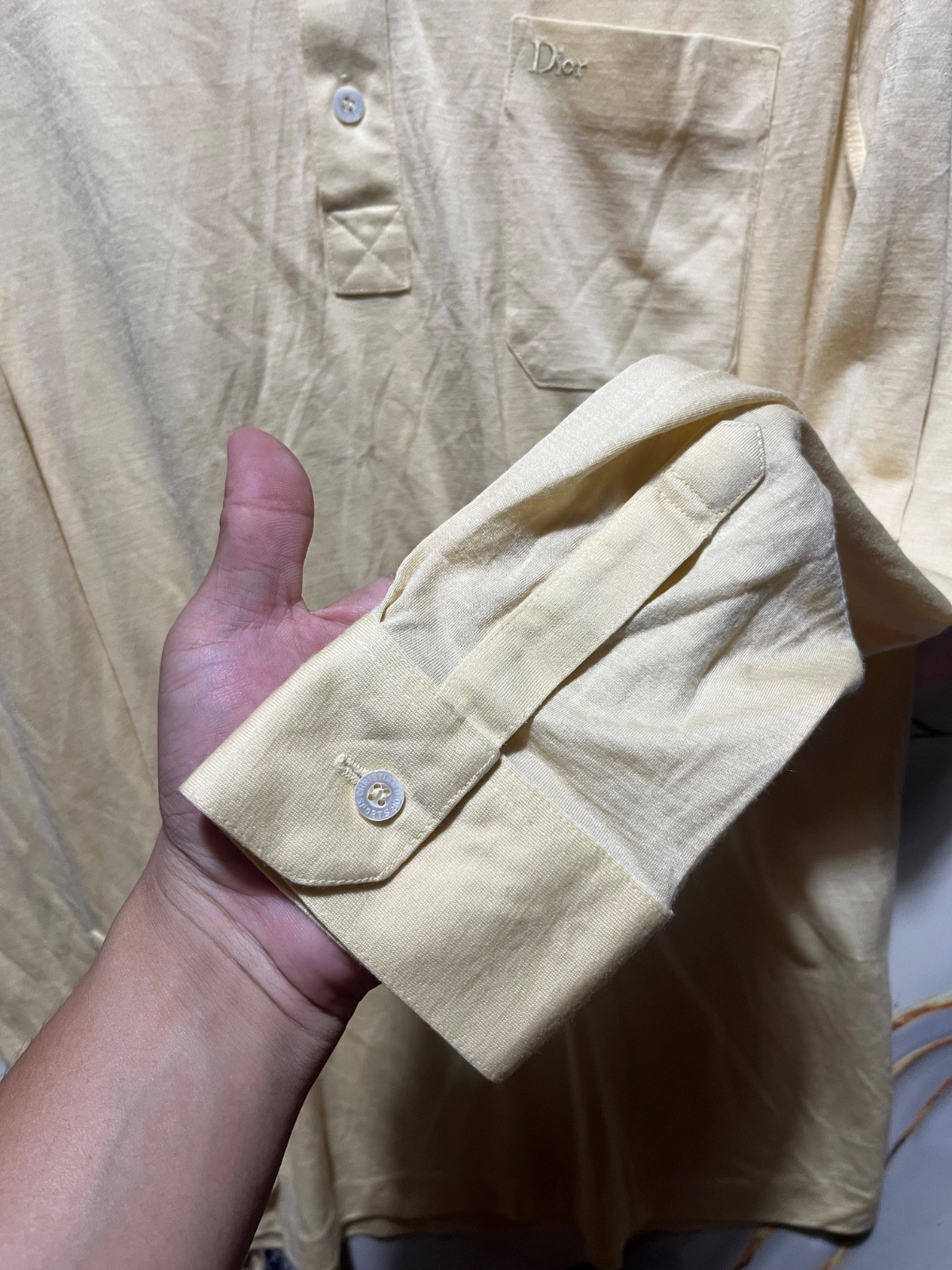 Vintage Christian Dior Monsieur Polo T-Shirt Long Sleeve single stitch Size. L gallery