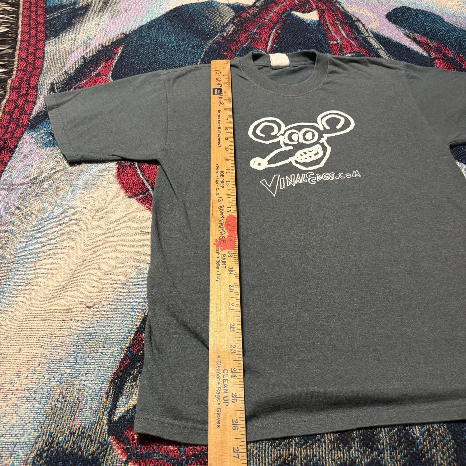 Vintage Y2K Daniel Johnston Vinal Edge Records Ratzoid Grey Shirt Men's M Music gallery