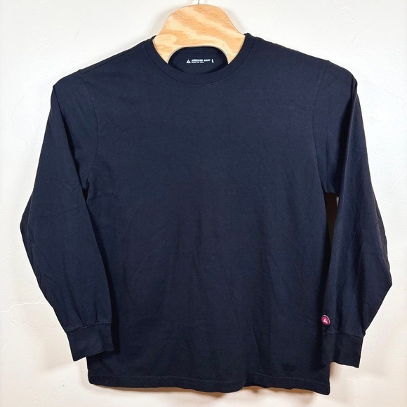 American Giant Men's Vintage Crew L/S Tee Large Black Casual Classic USA NWOT gallery