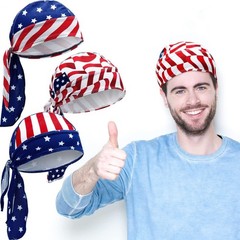 3 Pcs Do Rags Dew Rag Skull Caps for Men Bandana Beanie Hats Pirate Hats Cycling