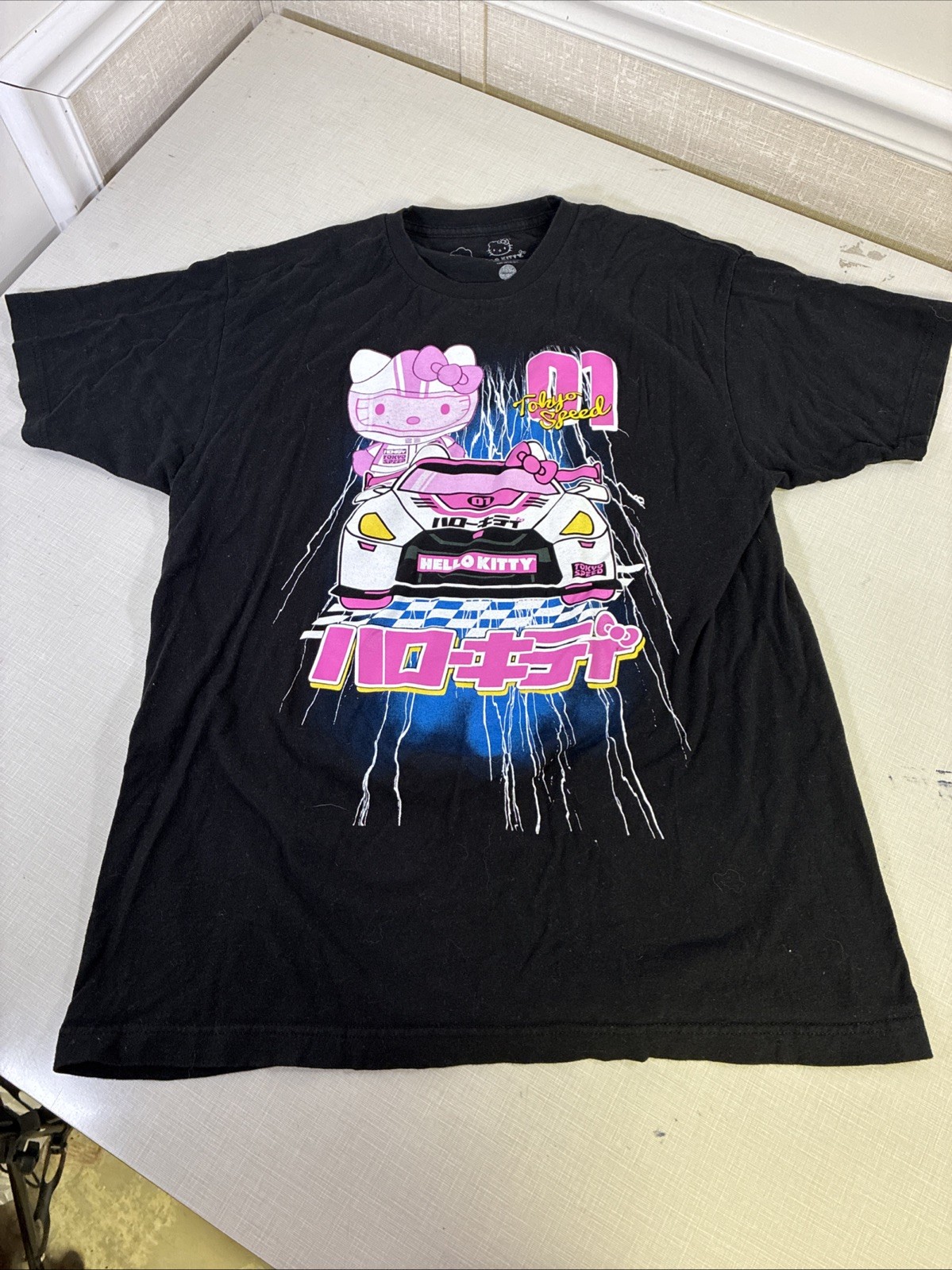 Small Hello Kitty - Adult Tokyo Speed #01 Japan Car Racing Black T-Shirt Large gallery