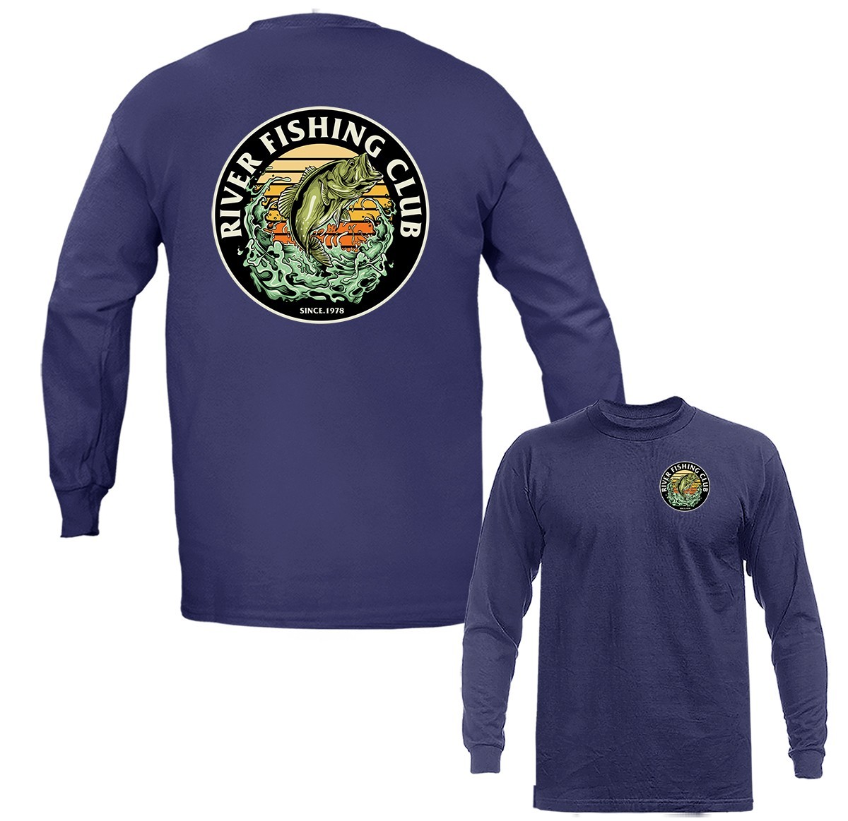 River Fishing Club Fishing Outdoor Sports Long Sleeve T-Shirt gallery