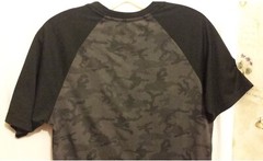 Deadpool Textured Tshirt Mask Logo Marvel Size Medium Black w/ Red Nubbled Camo
