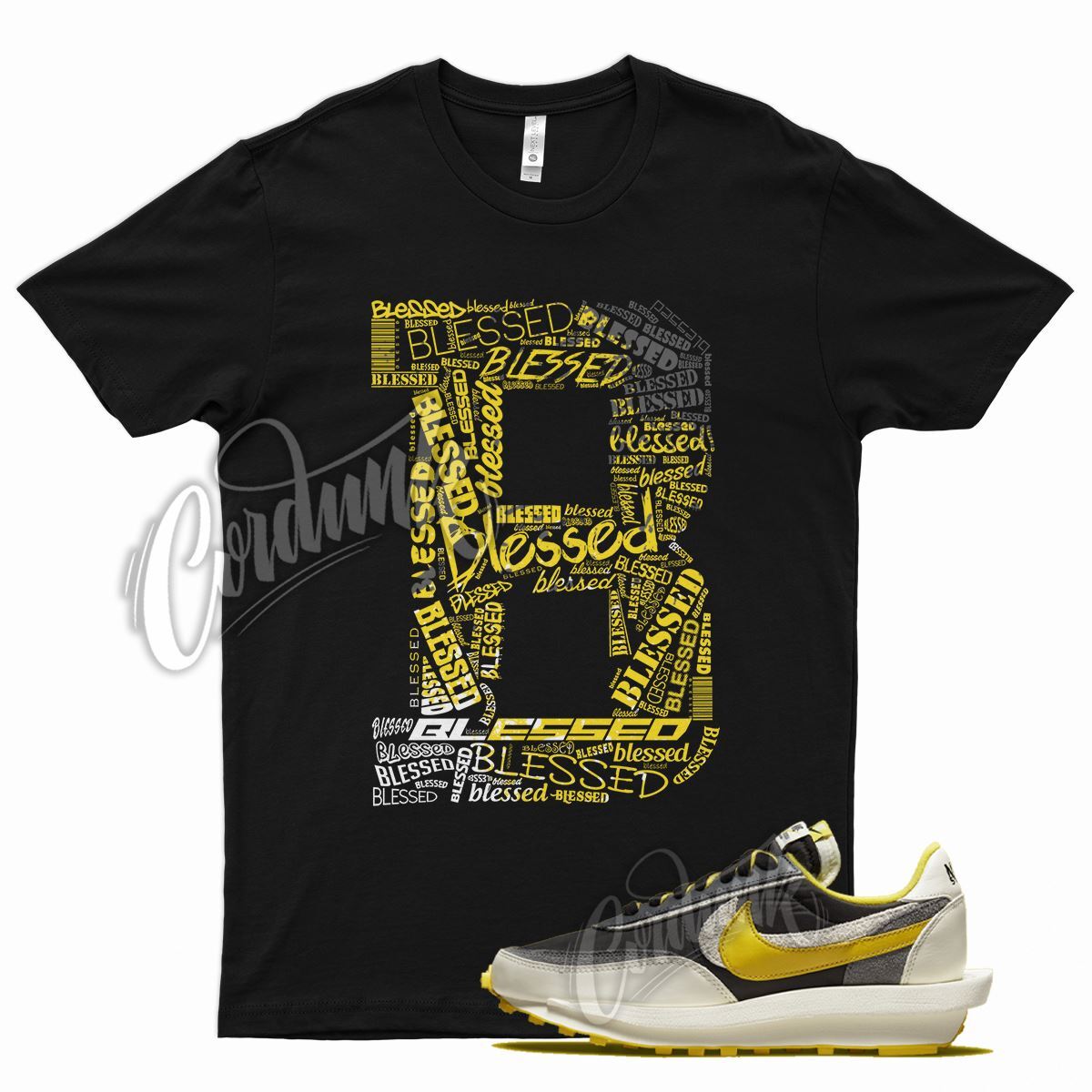 Black BLESSED T Shirt for N LDWaffle Bright Citron Dark Grey Sail Yellow gallery