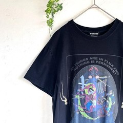 NOT CONVENTIONAL Logo T-Shirt Black Graphic Tee Free Size