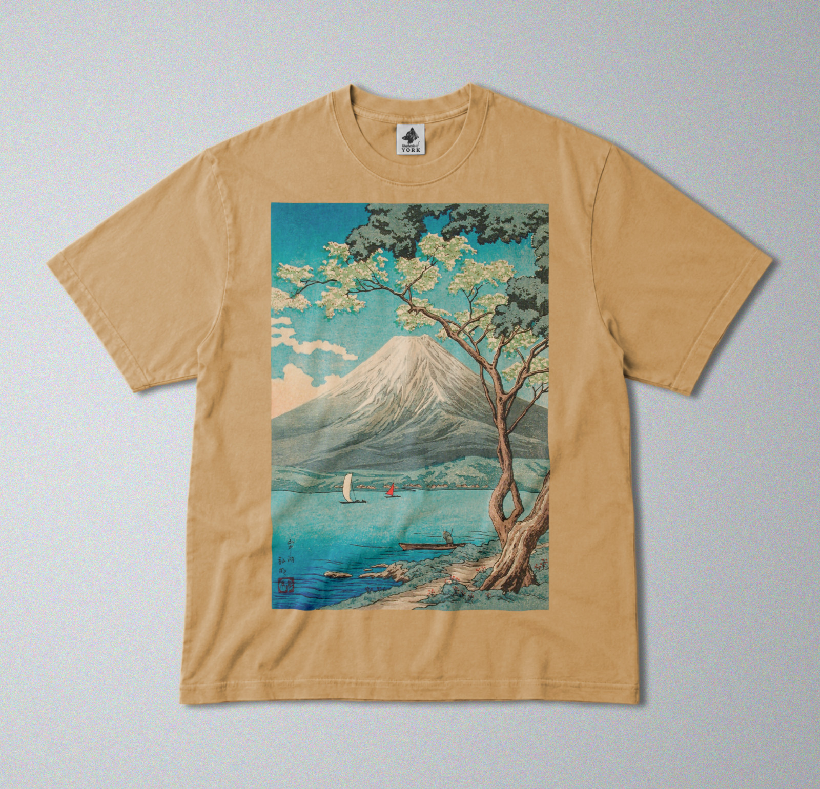 100% Cotton Tee - Regular Fit - Unisex - Japan's iconic Mt Fuji Landscape gallery