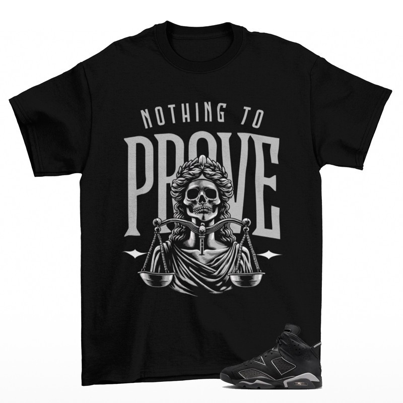 Proof Sneaker Shirt Black to Match Jordan 6 Cap and Gown IR2266-010 gallery