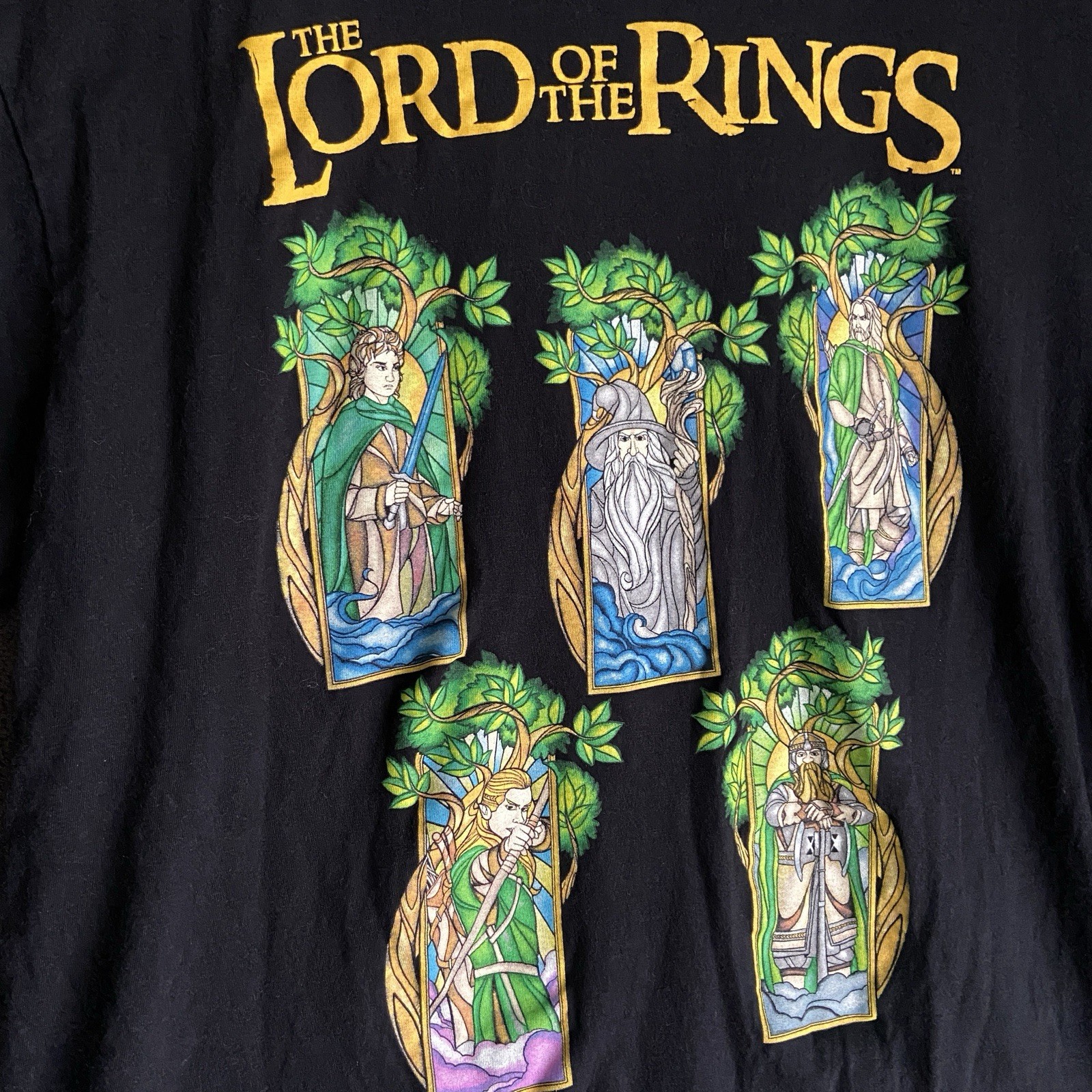 BoxLunch Exclusive | The Lord of the Rings Men's Graphic T-Shirt Black L Cotton gallery