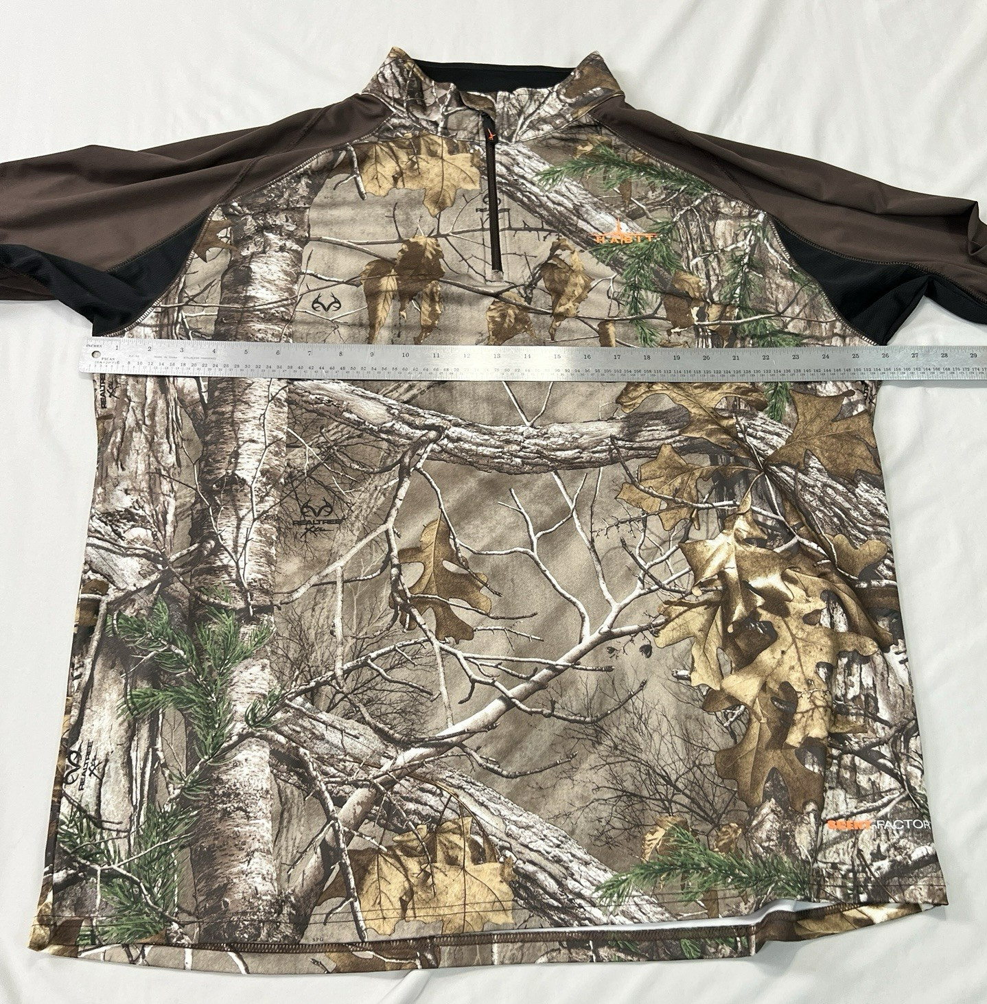 Habit Realtree Camo Shirt Mens XL Quarter Zip Scent Factor Long Sleeve Hunting gallery