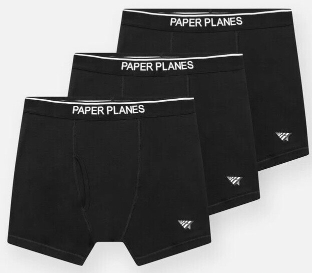 PAPER PLANES ROC NATION 3 Pack Classic Cotton Boxer Brief 790000 Black