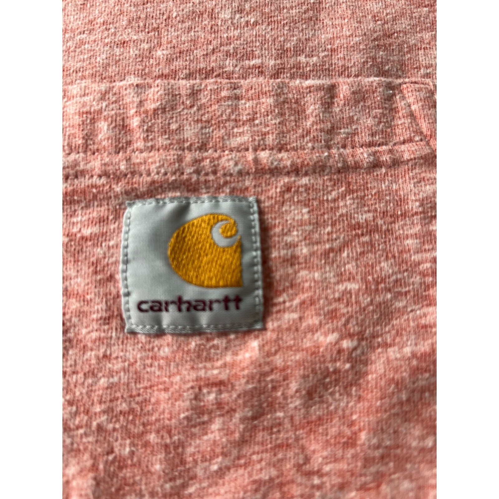 Carhartt Mens K87 Workwear Pocket T-Shirt Heather Coral Orange Original Fit M gallery