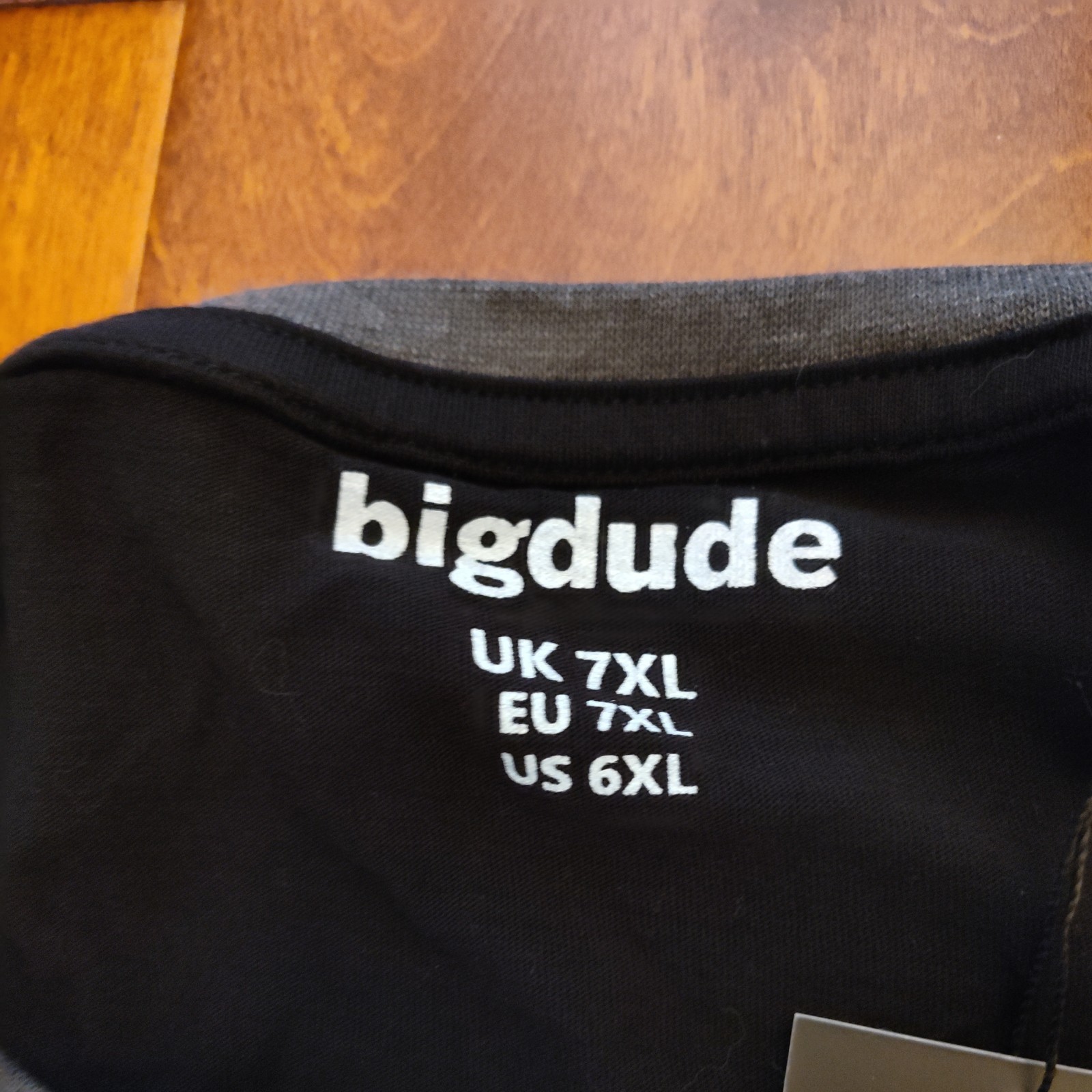 Big Dude Clothing Short Sleeve Gray Black T-shirt Size 7X NWT gallery