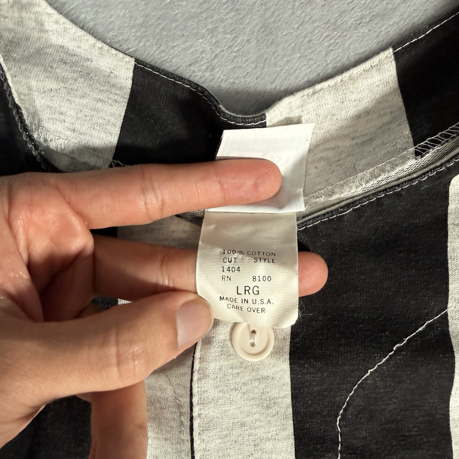 Vintage Brookyln Baseball Jersey Shirt Mens L Cotton Striped Made In USA 90s gallery