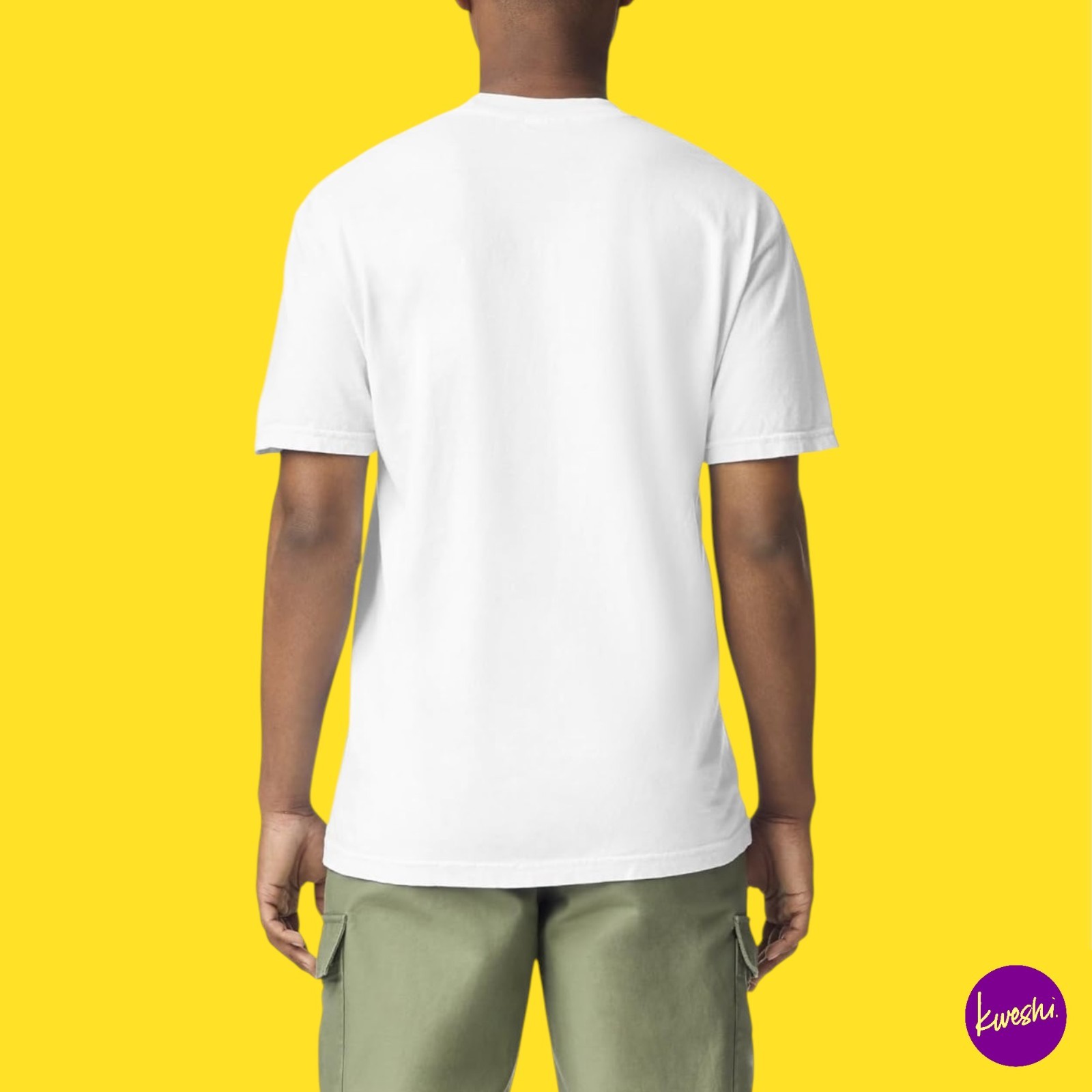 COMFORT COLORS Men’s Pocket T-Shirt, Cotton, Garment-Dyed G6030, White, UK L gallery
