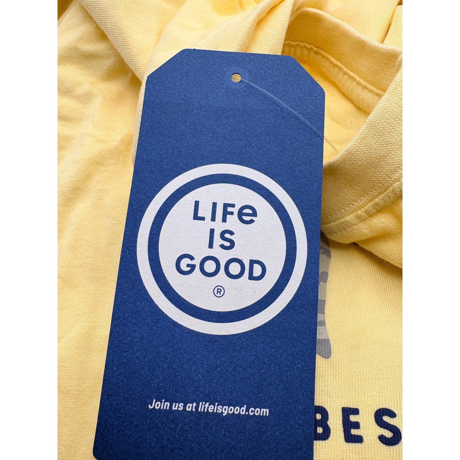 Life is Good Mens Crusher Tee Yellow Sea Turtle Graphic T-Shirt Large NWT gallery