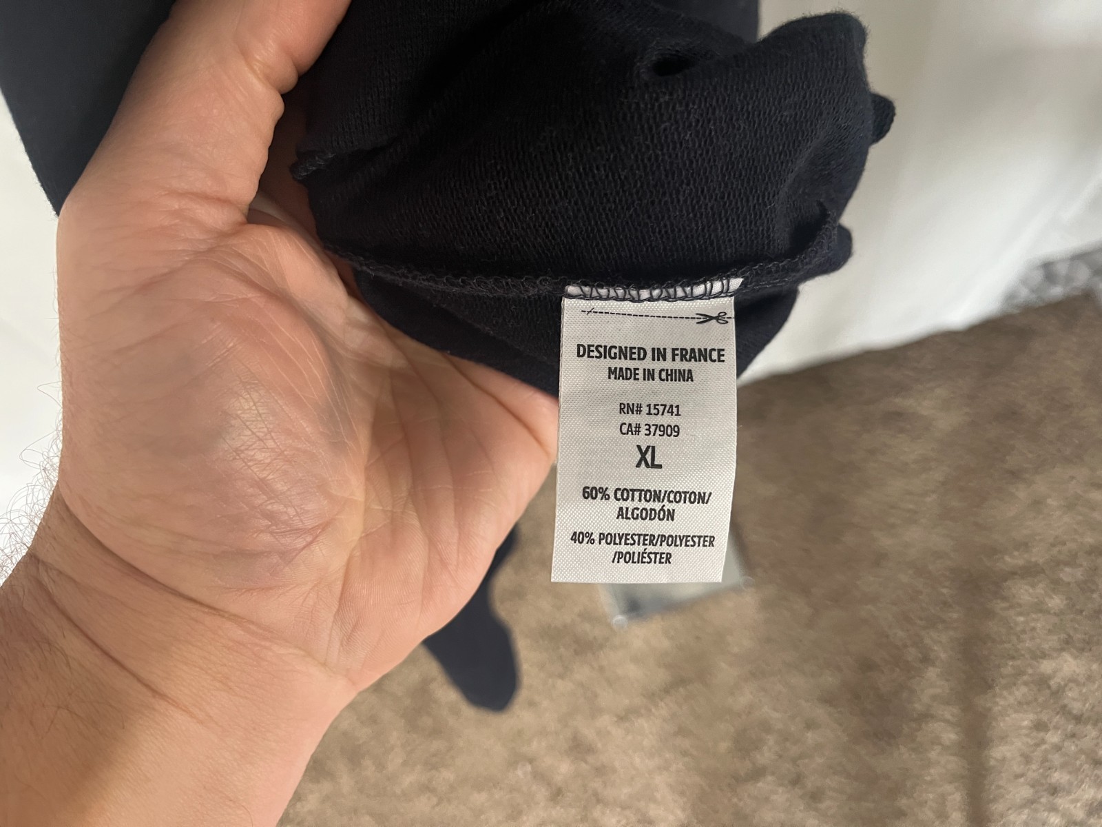 🐊 Lacoste Men’s Navy Blue White Full Zip Hooded Shirt XL EUC 🔥 gallery