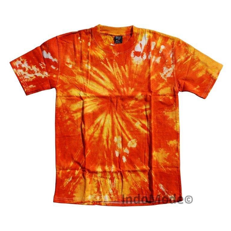 Orange Tie-dye Unique T-shirt Trendy Artistic Vibrant Colors gallery