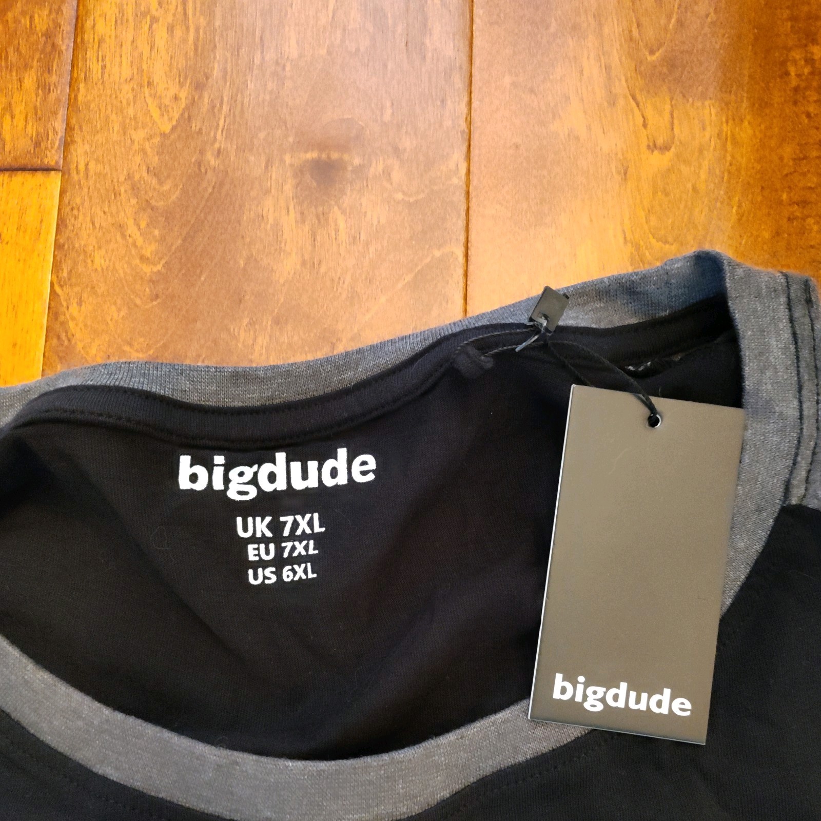 Big Dude Clothing Short Sleeve Gray Black T-shirt Size 7X NWT gallery