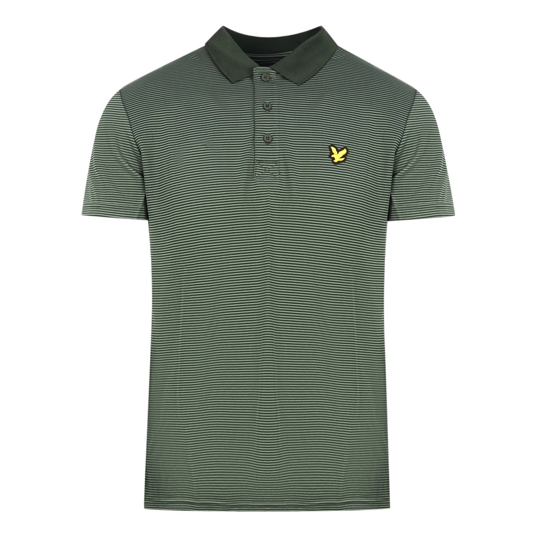 Lyle & Scott Deep Spruce Golf Microstripe Polo Shirt gallery