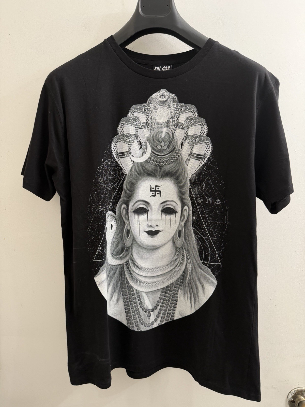 Kill Star Shiva Destroyer Short Sleeve Tshirt Size XL Black New