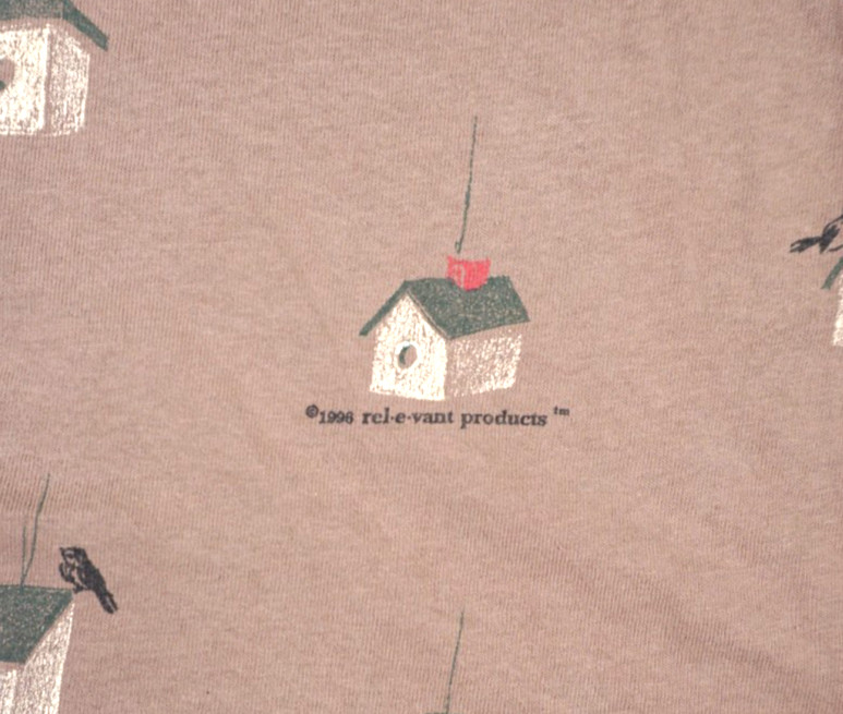 Vintage Relevant Products T Shirt Mens Large All Over Print Nature 90s Birds AOP gallery