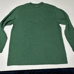SADDLEBRED Long Sleeve T-Shirt Large Green NWT Solid Blank Plain Casual Dress
