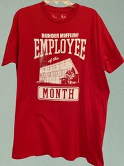 NWT – The Office Dunder Mifflin Employee of the Month Adult M Red S-Sleeve Tee