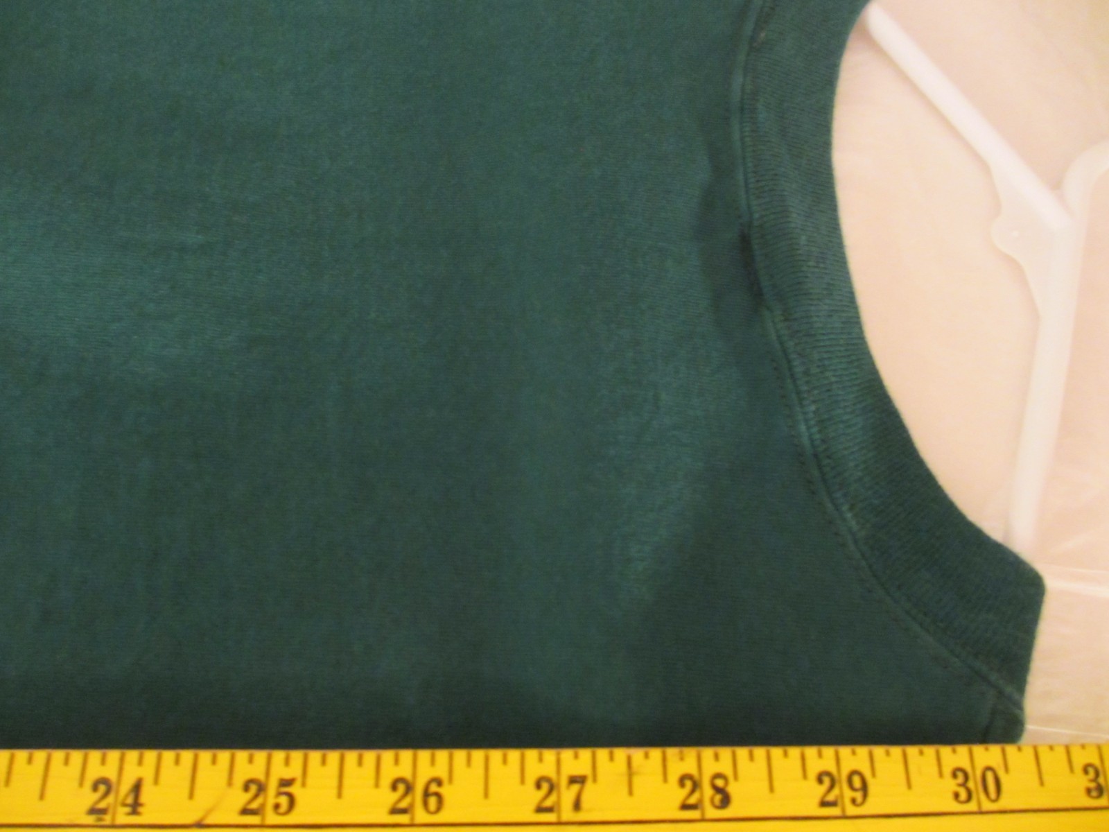 Vintage Russell Athletic Blank Green T Shirt Tag Size XL Made in USA gallery
