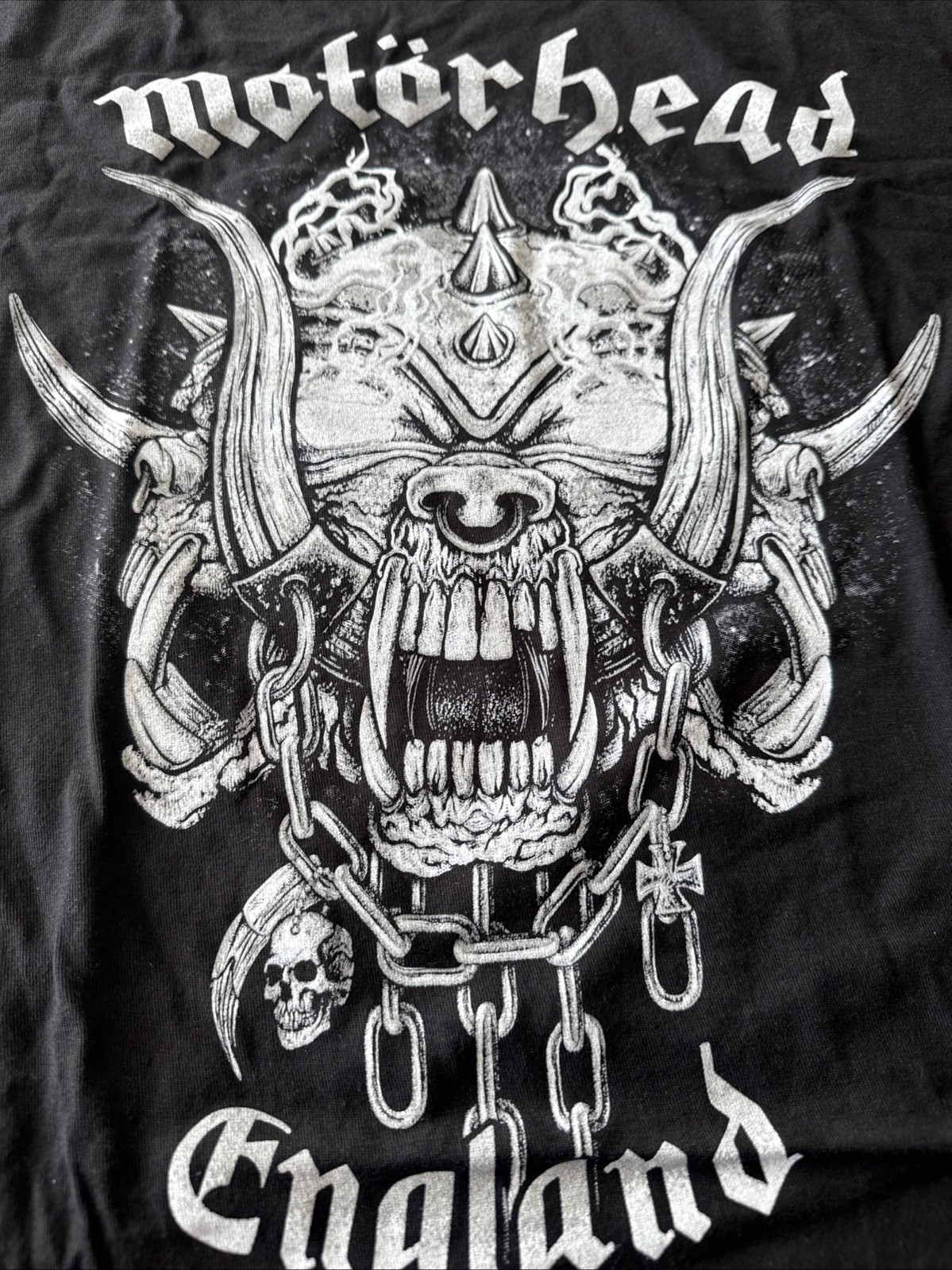 New MOTORHEAD ENGLAND Smoking Snaggletooth Black T-Shirt Size XL gallery