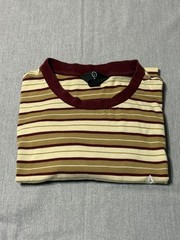 VOLCOM – Men’s T-shirt SIZE L – LARGE – Yellow / Red – Striped – True to This