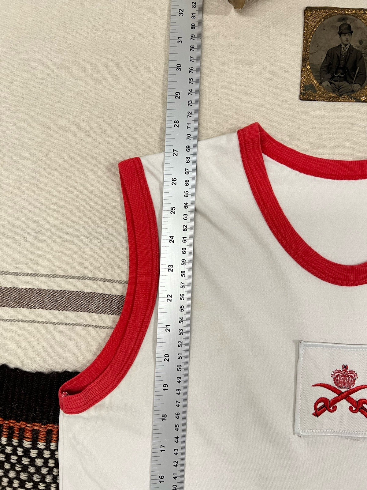 British Army Ringer T-Shirt S Vest Sleeveless Vintage Physical Training Instruct gallery
