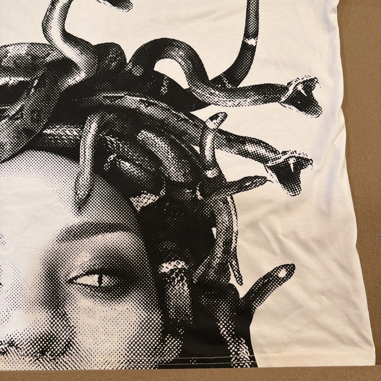 Crooks & Castles T-Shirt Men's Sz XXL Big Cobra Drop Shoulder Heavyweight White gallery