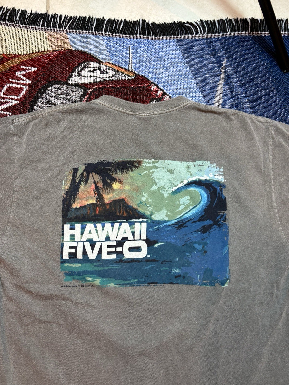 Hawaii Five-O Shirt TV Promo Crazy Shirts Men’s Large Dyed Gray Wash gallery