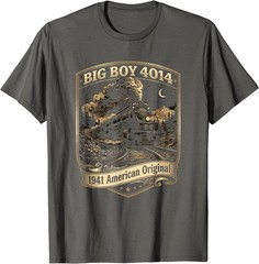 Big Boy 4014 Train Engineer Steam Train Conductor American T-Shirt