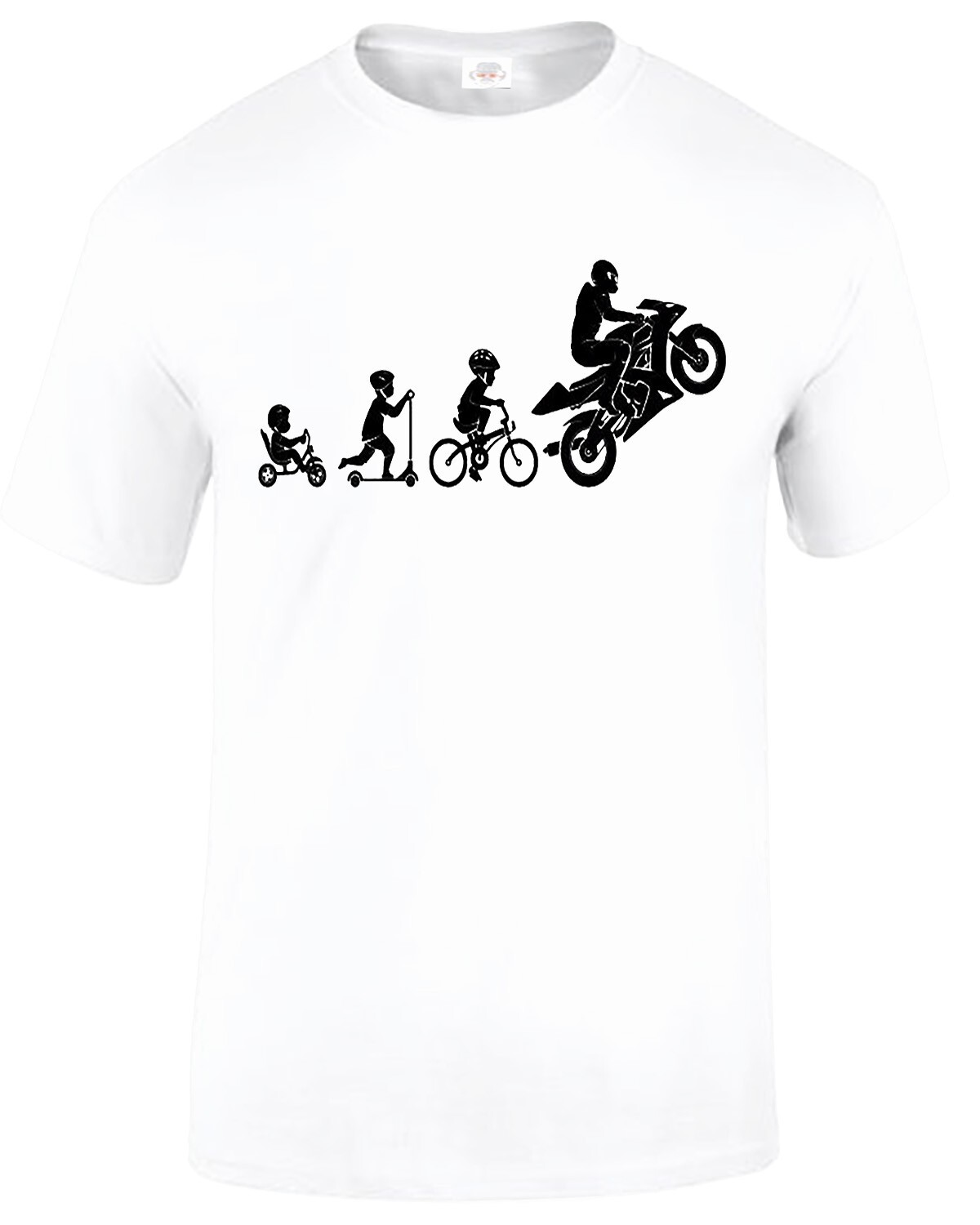 Motorbike Evolution T-Shirt Mens Funny Biker Superbike Motorcycle Sports Bike