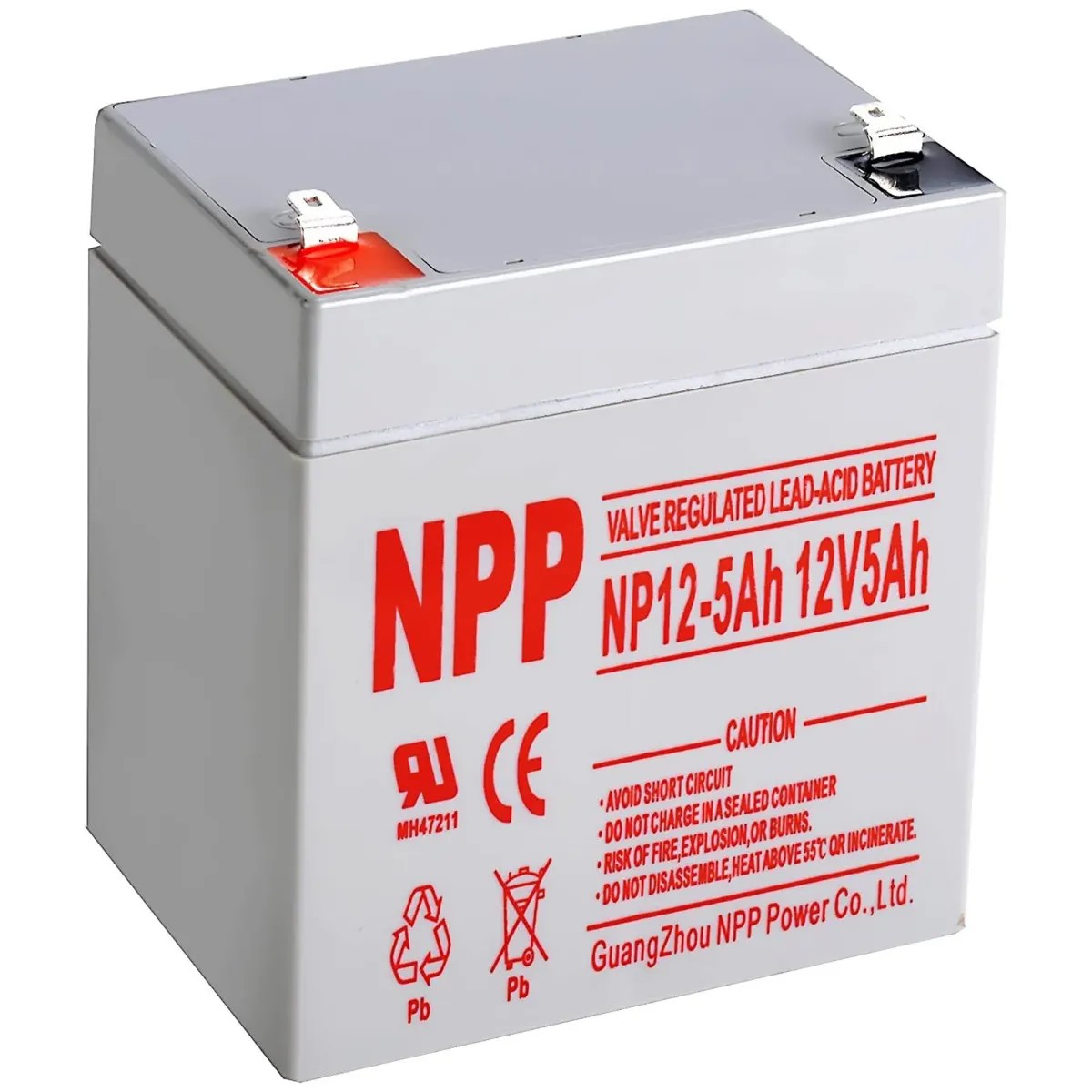 NPPower NP 12V 5Ah AGM VRLA Battery with T1 Terminal