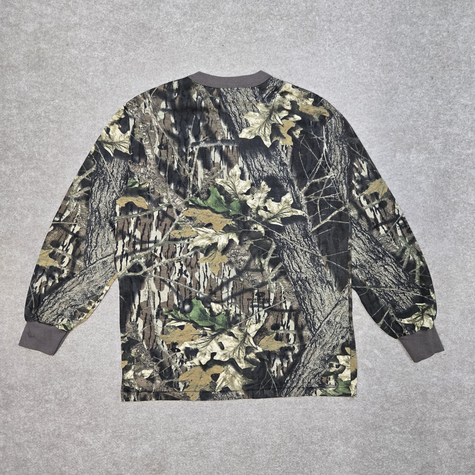 Men’s Vintage Mossy Oak Camo AOP Long Sleeve Shirt Size L Ranger USA Made 90s gallery