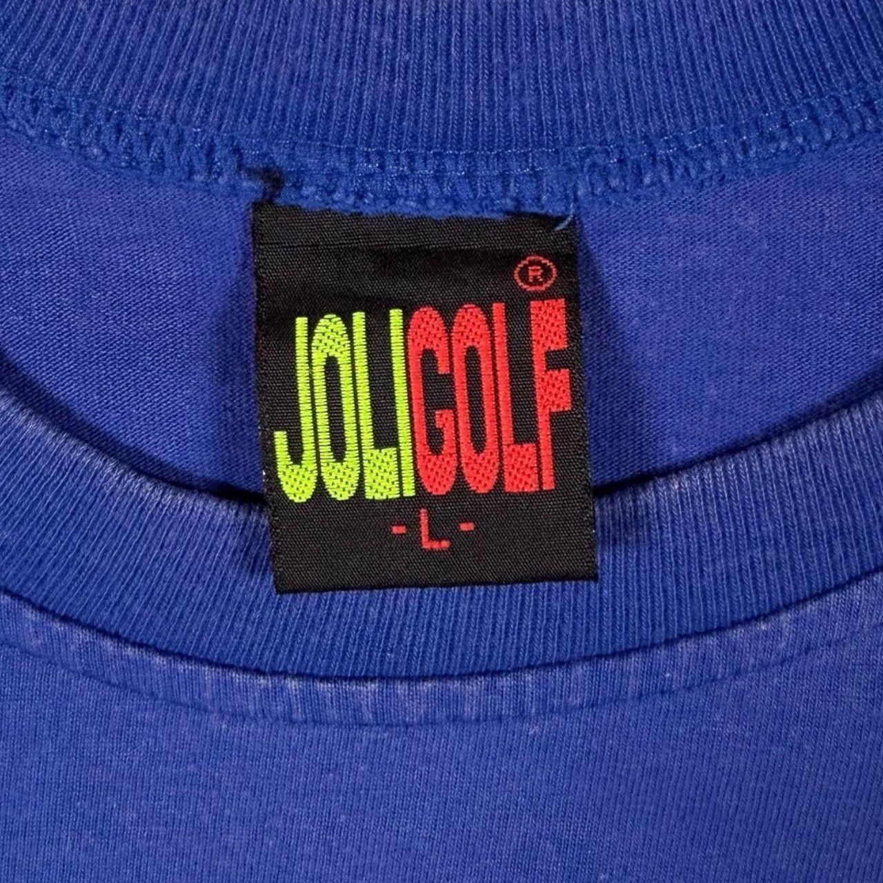 Early 00's Joligolf Thailand Elephants Animal Tourist Graphic Blue T-Shirt Large gallery