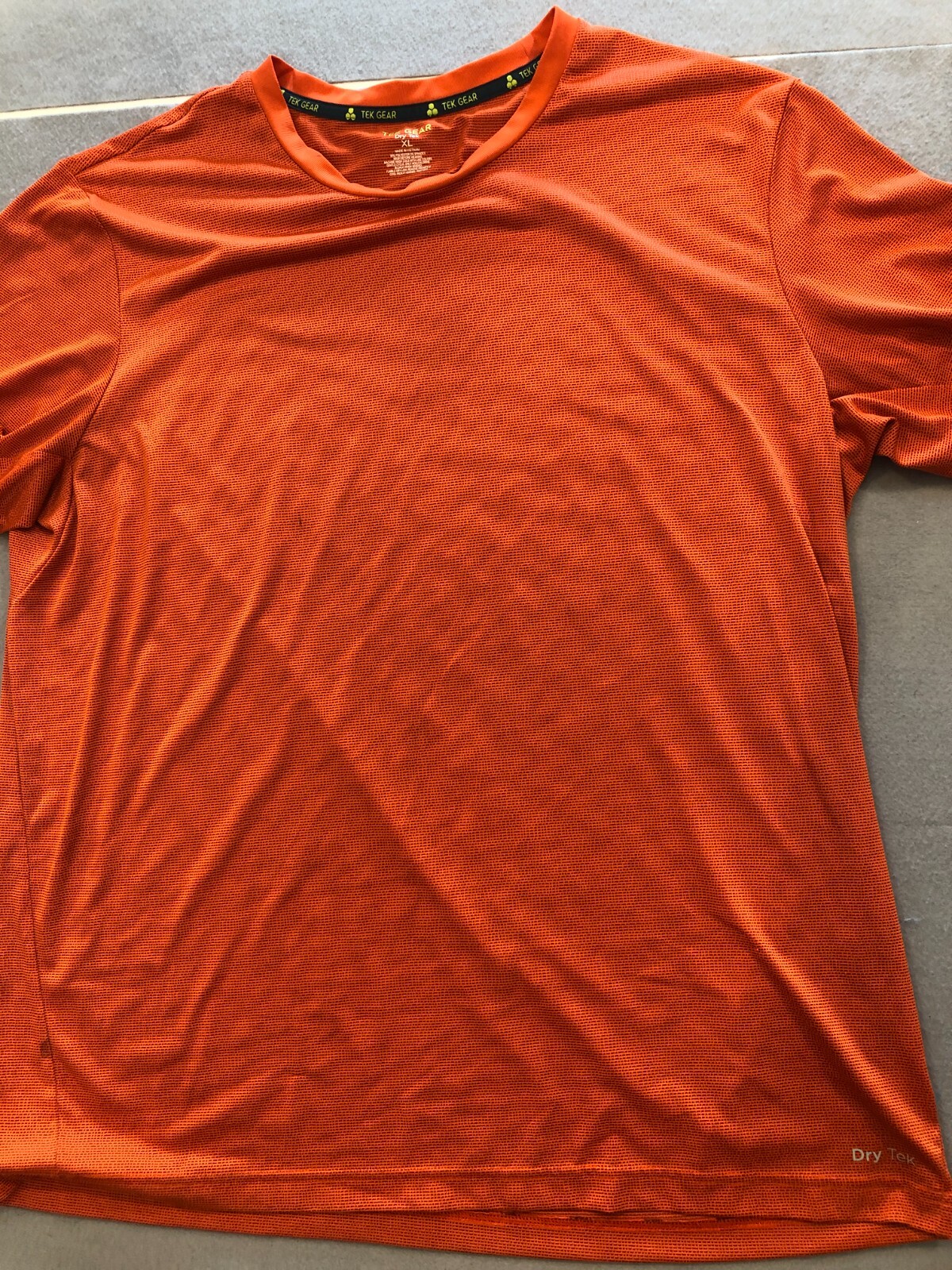 Tek Gear Shirt Men's Extra Large Bright Orange Printed Activewear gallery