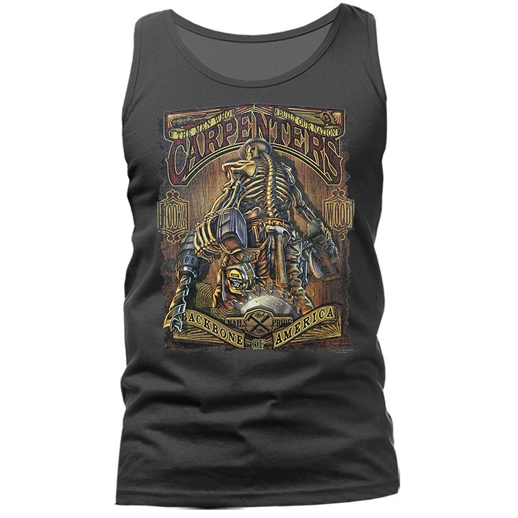 CARPENTERS BACKBONE OF AMERICA AMERICAN PRIDE PATRIOTIC Graphic Tank Top gallery