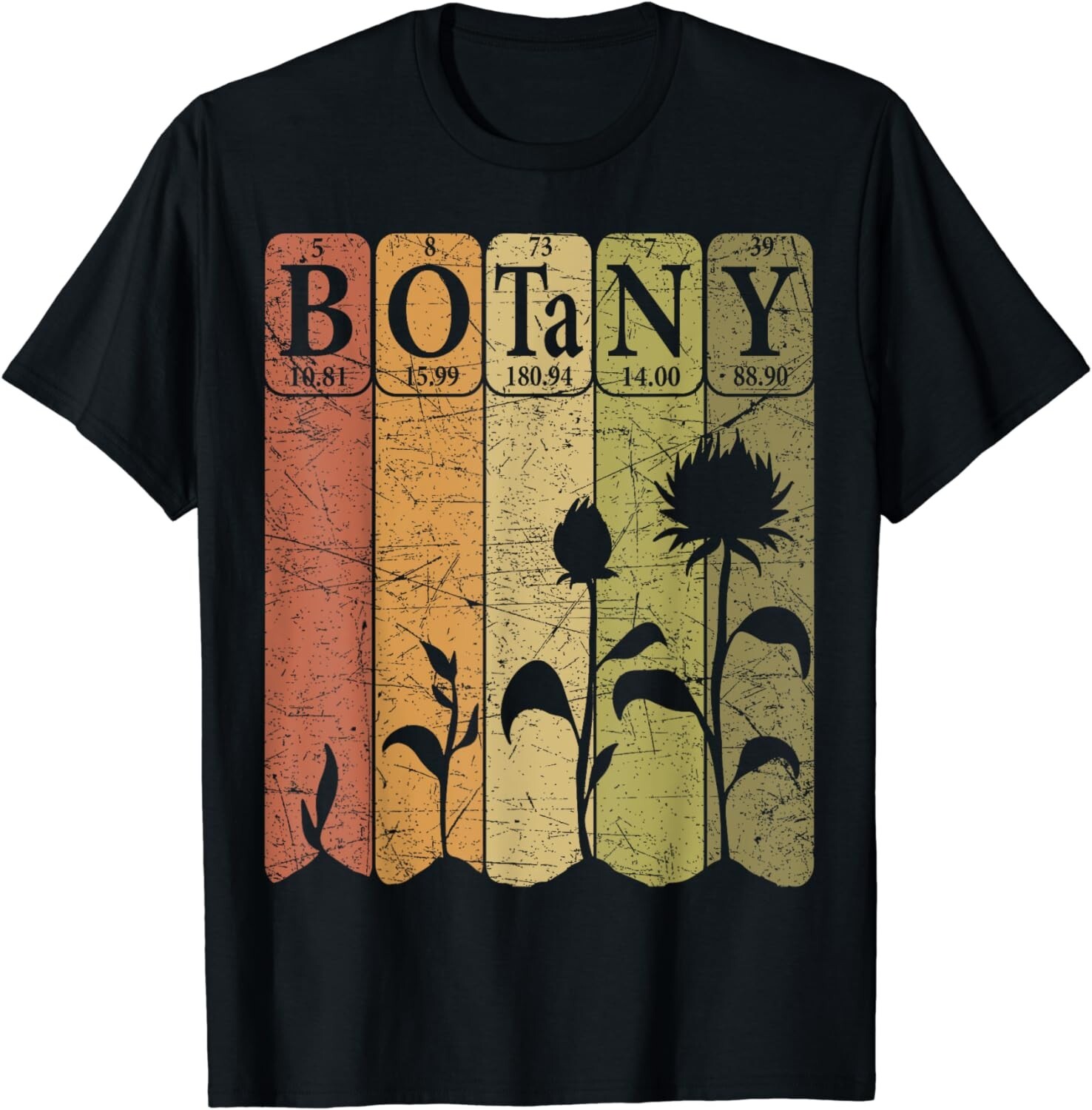 Botany Periodic Table Elements Plant Lover Botanical Gift Unisex T-Shirt