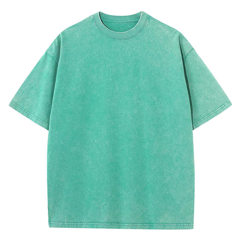 Oversized washed Heavyweight 100% Cotton T-Shirt Vintage Wash Blank Tee S-XXL gallery